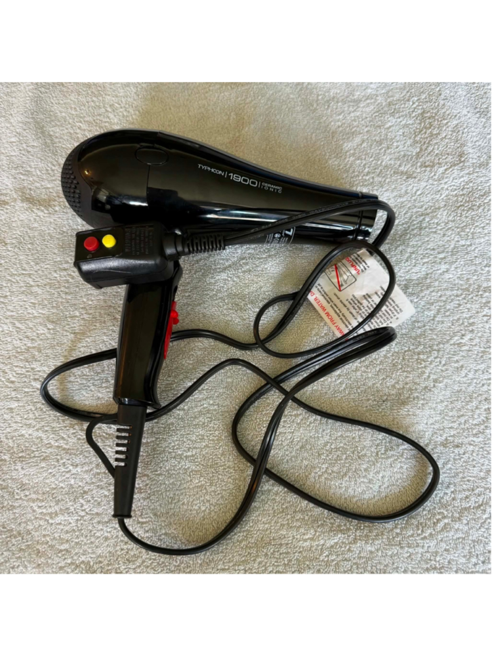 Tyche Typhoon 1900 Ceramic Ionic Hair Dryer, Black - Picture 5 of 13